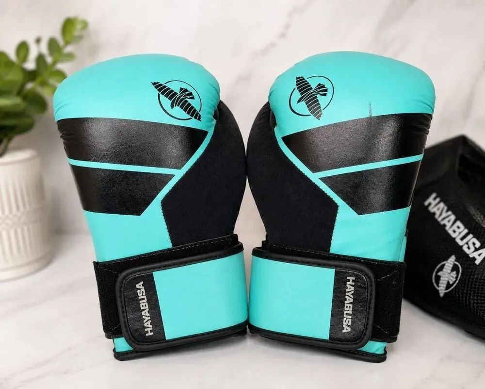 Hayabusa S4 Boxing Gloves XS Aqua Teal Black Training Sparring Kickboxing MMA